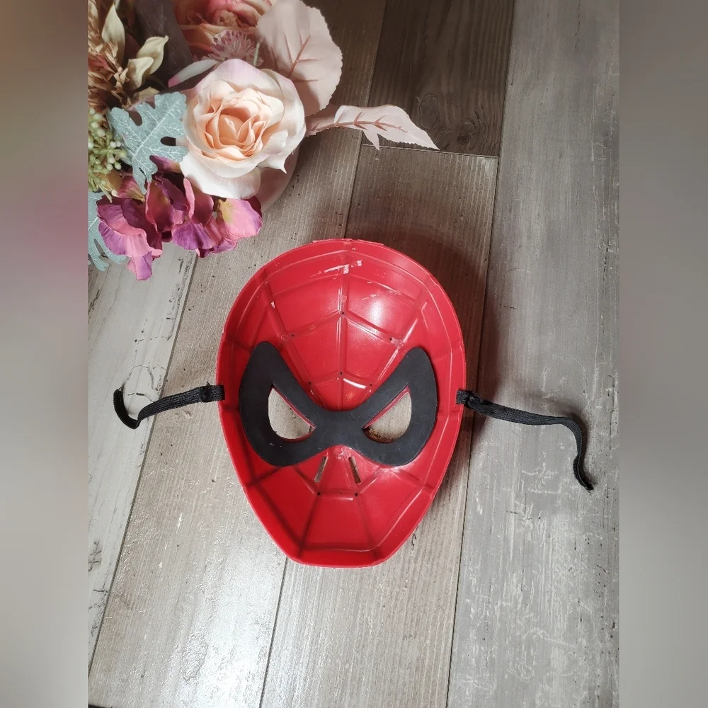 Marvel Spider-Man Spiderman Youth Costume Cosplay Mask Hard Plastic Halloween - Picture 2 of 13